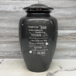 Customer Gallery - I Thought Of You Today Cremation Urn - Gunmetal Gray