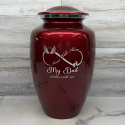 Customer Gallery - My Dad Walks With Me Cremation Urn - Ruby Red