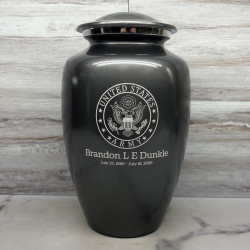 Customer Gallery - Army Cremation Urn - Gunmetal Gray