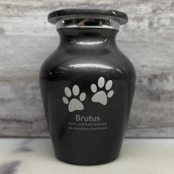 Customer Gallery - Keepsake Pawprints Pet Cremation Urn - Gunmetal Gray