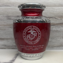 Customer Gallery - Marine Corps Sharing Urn - Rose Red