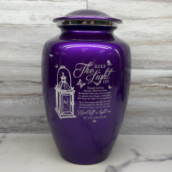 Customer Gallery - Keep the Light On Cremation Urn - Purple Luster