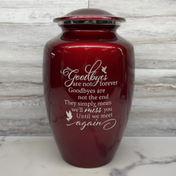 Customer Gallery - Goodbyes Are Not Forever Cremation Urn - Ruby Red
