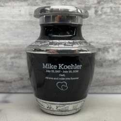 Customer Gallery - Ebony Black Enamel Keepsake Urn