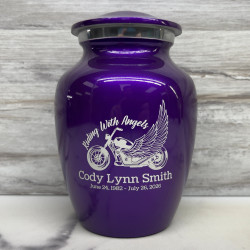 Customer Gallery - Riding with Angels Motorcycle Sharing Urn - Purple Luster