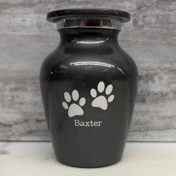 Customer Gallery - Keepsake Pawprints Pet Cremation Urn - Gunmetal Gray