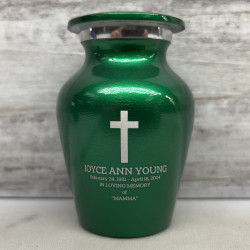 Customer Gallery - Cross Keepsake Urn - Shamrock Green