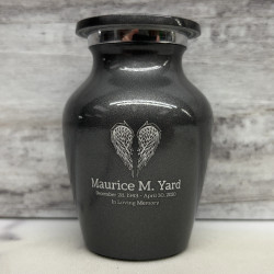 Customer Gallery - Angel Wings Keepsake Urn - Gunmetal Gray