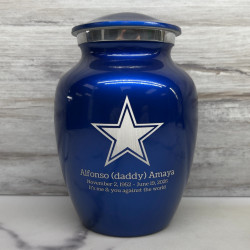 Customer Gallery - Dallas Star Sharing Urn - Midnight Blue