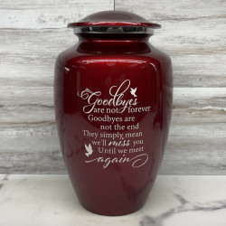 Customer Gallery - Goodbyes Are Not Forever Cremation Urn - Ruby Red