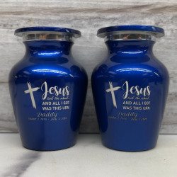 Customer Gallery - Jesus Took The Wheel Keepsake Urn - Midnight Blue