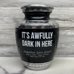 Customer Gallery - It's Awfully Dark In Here Sharing Urn - Ebony Black