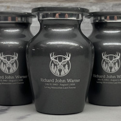 Customer Gallery - Deer Keepsake Urn - Gunmetal Gray
