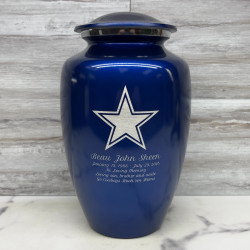 Customer Gallery - Dallas Star Cremation Urn - Midnight Blue