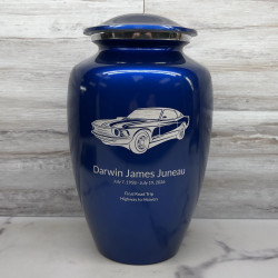 Customer Gallery - Muscle Car Cremation Urn - Midnight Blue