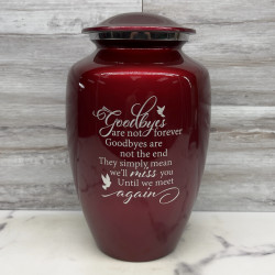 Customer Gallery - Goodbyes Are Not Forever Cremation Urn - Ruby Red