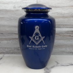 Customer Gallery - Masonic Cremation Urn - Midnight Blue
