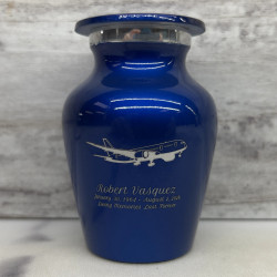 Customer Gallery - Commercial Airplane Keepsake Urn - Midnight Blue