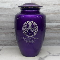 Customer Gallery - Cthulhu Cremation Urn - Purple Luster