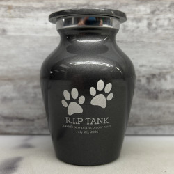 Customer Gallery - Keepsake Pawprints Pet Cremation Urn - Gunmetal Gray