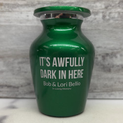 Customer Gallery - It's Awfully Dark In Here Keepsake Urn - Shamrock Green