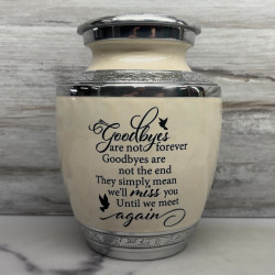 Customer Gallery - Goodbyes Are Not Forever Sharing Urn - Radiant White