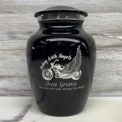 Customer Gallery - Riding with Angels Motorcycle Sharing Urn - Jet Black