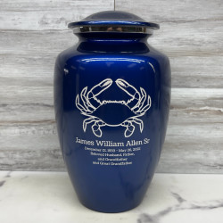 Customer Gallery - Crab Cremation Urn - Midnight Blue