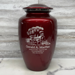 Customer Gallery - Train Cremation Urn - Ruby Red