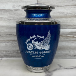 Customer Gallery - Riding with Angels Motorcycle Cremation Urn - Royal Blue