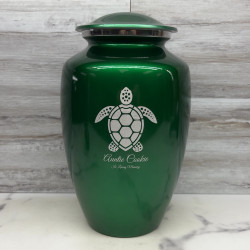 Customer Gallery - Sea Turtle Cremation Urn - Shamrock Green