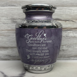 Customer Gallery - Goodbyes Are Not Forever Sharing Urn - Regal Purple