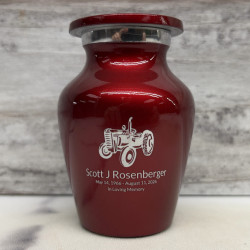 Customer Gallery - Classic Tractor Keepsake Urn - Ruby Red