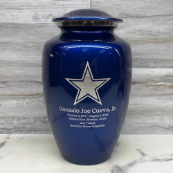 Customer Gallery - Dallas Star Cremation Urn - Midnight Blue