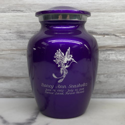 Customer Gallery - Natures Peace Hummingbird Sharing Urn - Purple Luster