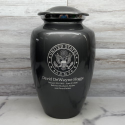 Customer Gallery - Army Cremation Urn - Gunmetal Gray
