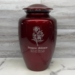 Customer Gallery - Rose Cremation Urn - Ruby Red