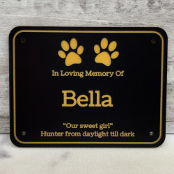 Customer Gallery - DIY Pet Cremation Urn Plate - Black - 3.25" w x 2.5" h