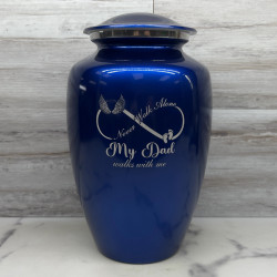 Customer Gallery - My Dad Walks With Me Cremation Urn - Midnight Blue