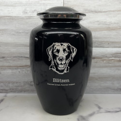 Customer Gallery - Extra Large Black Lab Dog Cremation Urn - Jet Black