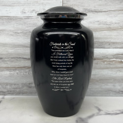 Customer Gallery - Footprints In the Sand Cremation Urn - Jet Black
