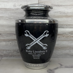 Customer Gallery - Mechanic Wrench Cremation Urn - Ebony Black