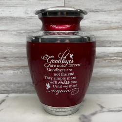 Customer Gallery - Goodbyes Are Not Forever Cremation Urn - Rose Red