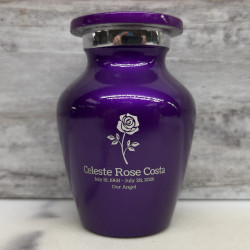 Customer Gallery - Rose Keepsake Urn - Purple Luster