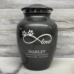 Customer Gallery - Small Infinite Love Pet Cremation Urn - Gunmetal Gray