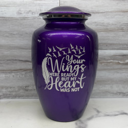 Customer Gallery - Going Home Cremation Urn - Purple Luster