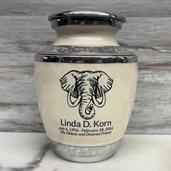 Customer Gallery - Elephant Sharing Urn - Radiant White