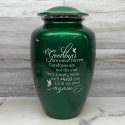 Customer Gallery - Goodbyes Are Not Forever Cremation Urn - Shamrock Green