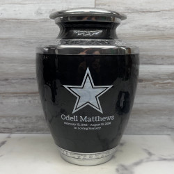 Customer Gallery - Dallas Star Cremation Urn - Ebony Black