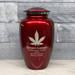 Customer Gallery - Marijuana Cremation Urn - Ruby Red